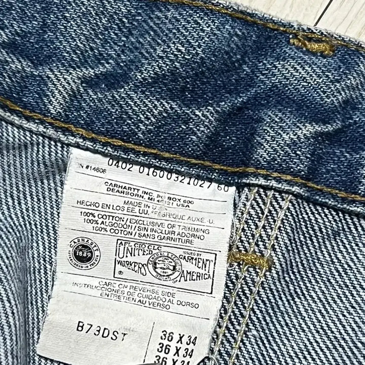 [BUNJANG] Carhartt Double Knee Denim Work Pants / 00s 빈티지 칼하트 더블니 데님 워크팬츠 B73DST 36사이즈