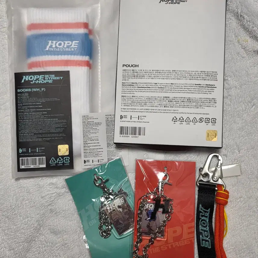 [BUNJANG] J-Hope Hope On The Street Bundle Set / 제이홉 홉온스 양말 키링 파우치 hopeonthestreet 일괄 양도