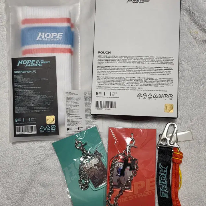 [BUNJANG] J-Hope Hope On The Street Bundle Set / 제이홉 홉온스 양말 키링 파우치 hopeonthestreet 일괄 양도