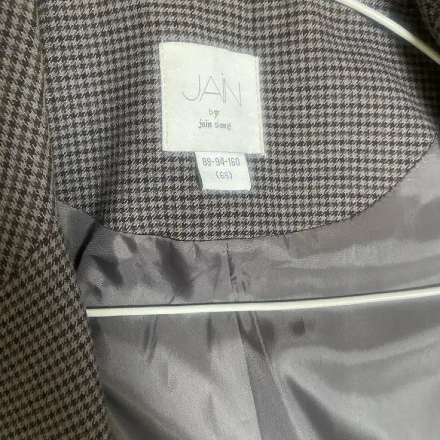 [BUNJANG] Jain Song Check Jacket (Size 66) / 제인송 JAIN by jain Song 체크 자켓 66