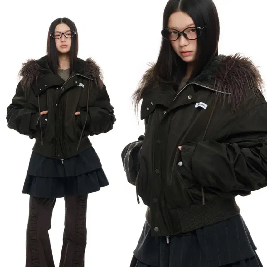 [BUNJANG] JIKOO Short Padded Jacket with Fur Trim / JIKOO 지쿠 패딩 숏패딩 퍼트리밍