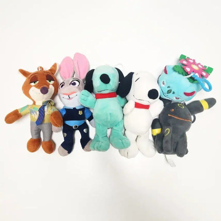 [BUNJANG] Snoopy, Zootopia, Pokemon Plush Bag Charms Set / (일괄)인형 키링 가방고리 판매합니다.