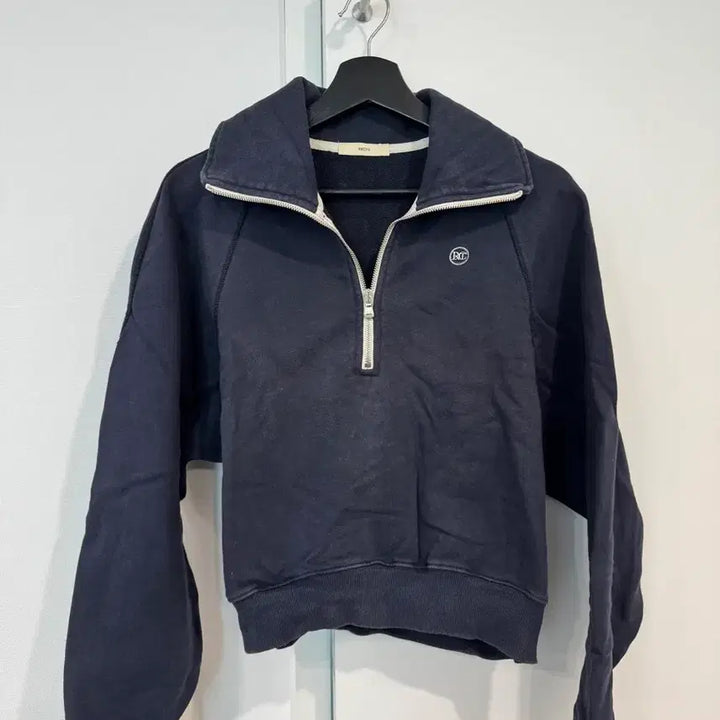 [BUNJANG] RECTO Navy Half-Zip Sweatshirt / 렉토 네이비 하프집업 맨투맨