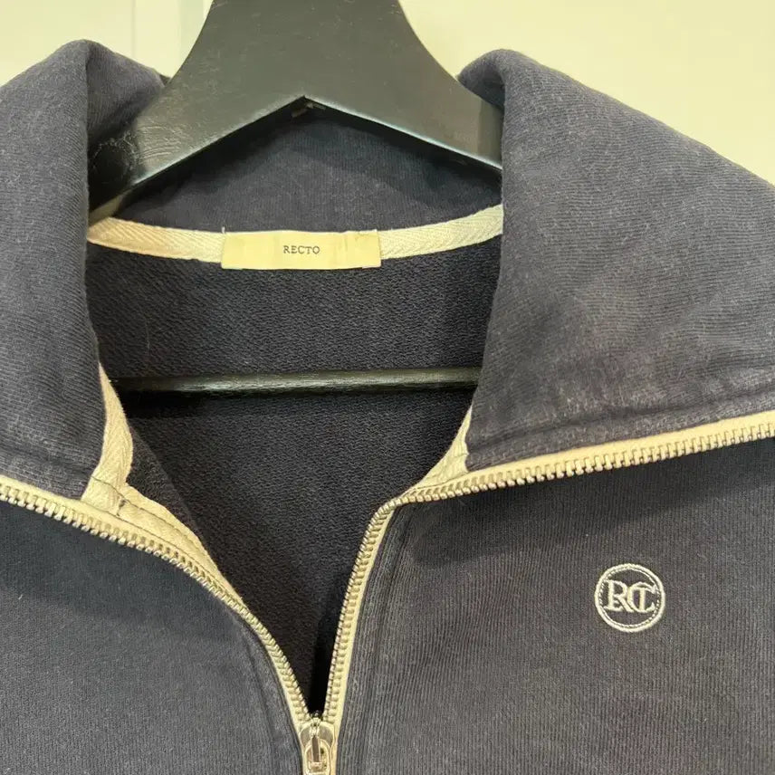 [BUNJANG] RECTO Navy Half-Zip Sweatshirt / 렉토 네이비 하프집업 맨투맨