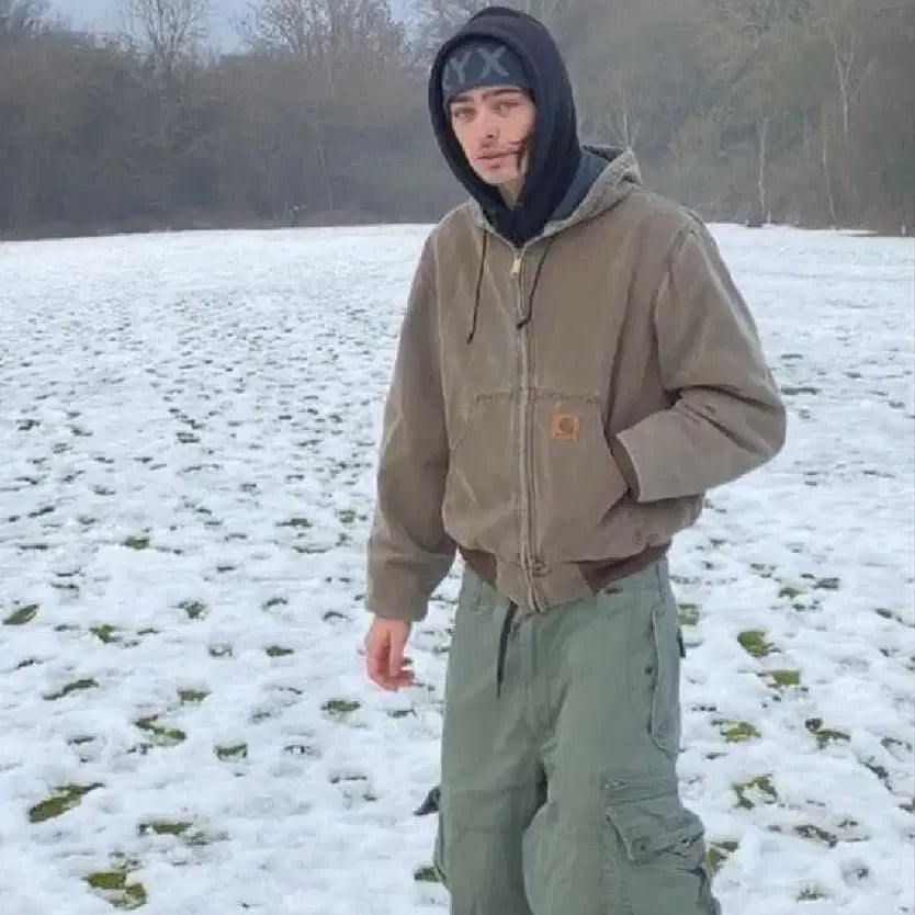 [BUNJANG] Carhartt J130 Brown Active Hooded Jacket / 칼하트 액티브 후드집업J130 Brown Carhartt Active
