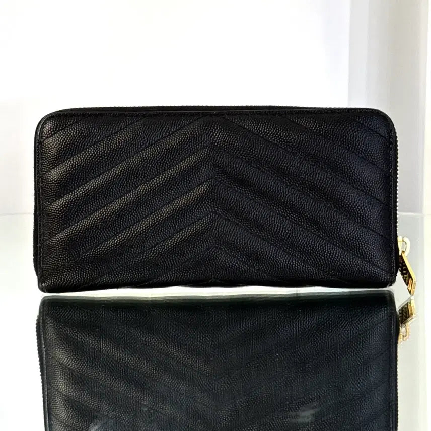 [BUNJANG] Yves Saint Laurent Compact Zip Around Long Wallet / [정품] 입생로랑 지퍼돌이 컴팩트 장지갑