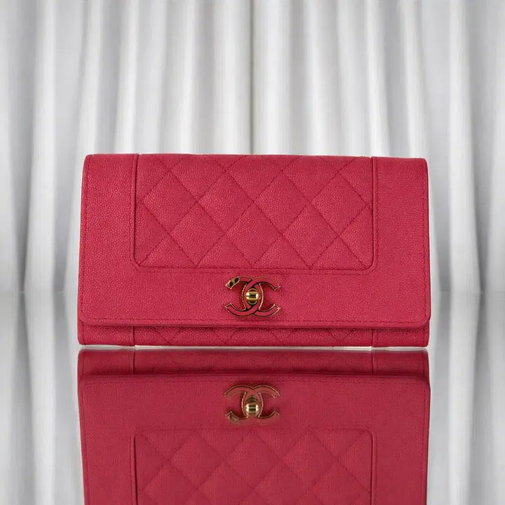 [BUNJANG] Chanel Mademoiselle Pink Snap Long Wallet / [신형] 샤넬 마드모아젤 핑크 똑딱이 장지갑