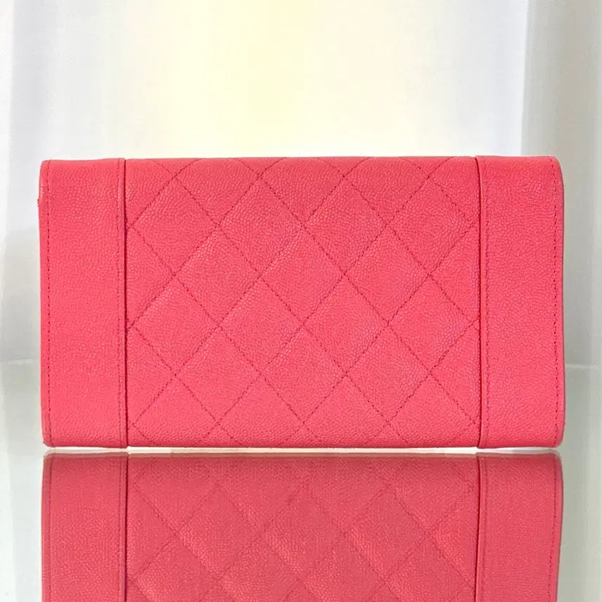 [BUNJANG] Chanel Mademoiselle Pink Snap Long Wallet / [신형] 샤넬 마드모아젤 핑크 똑딱이 장지갑