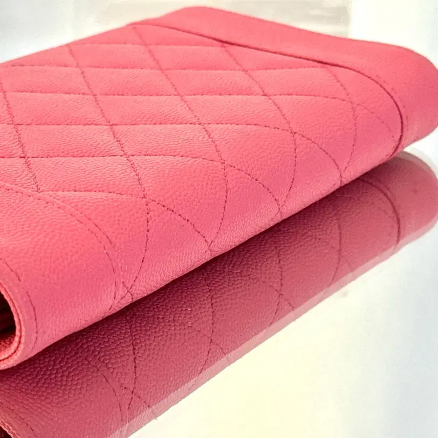 [BUNJANG] Chanel Mademoiselle Pink Snap Long Wallet / [신형] 샤넬 마드모아젤 핑크 똑딱이 장지갑