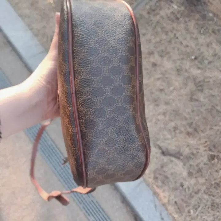 [BUNJANG] Celine Vintage Macadam Triomphe Blazon Camera Bag / [정품] 세린느 빈티지 마카담 트리오페 블라종 카메라백 (숄더/크로스)