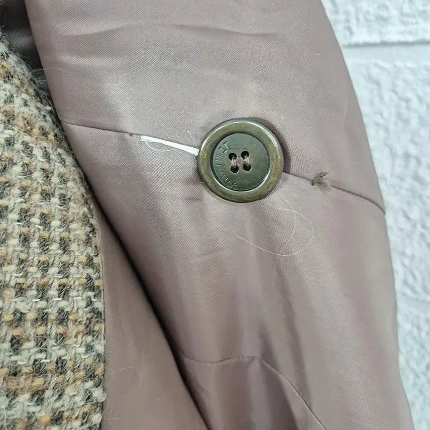 [BUNJANG] It MICHAA Check Pattern Belted Double Coat / 잇미샤 체크 패턴 벨트 더블 코트
