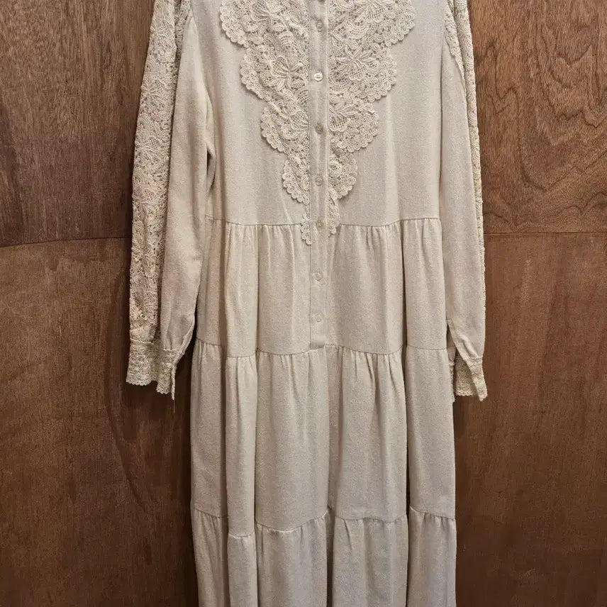 [BUNJANG] Byflow Long Dress Ivory Lace / 바이플로우 롱원피스