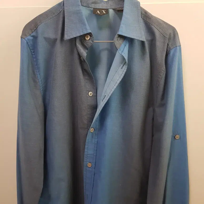 [BUNJANG] Giorgio Armani Blue Shirt / 아르마니 블루 셔츠 90