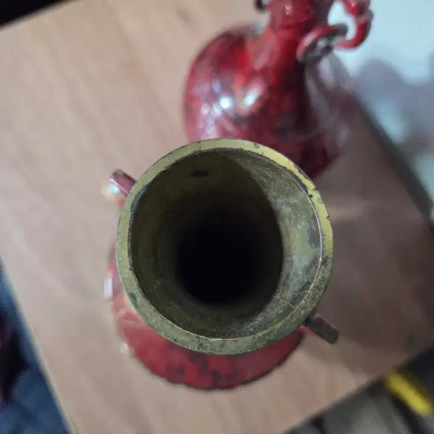[BUNJANG] Antique Brass Vase Set / 황동 엔틱 꽃병 2개(골동품)