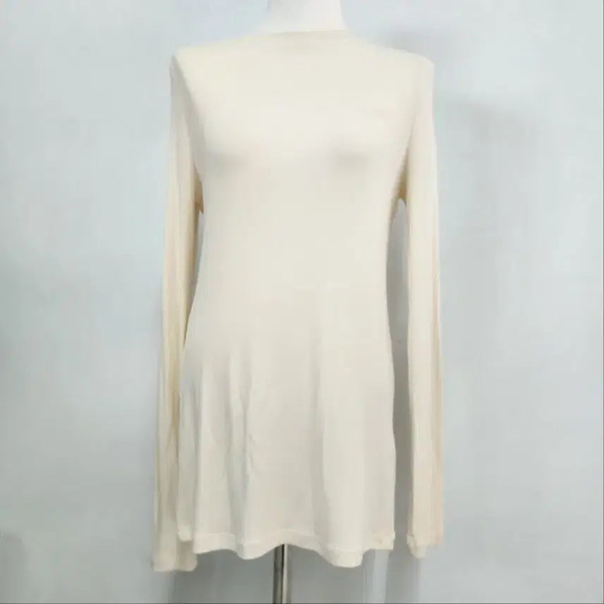 [BUNJANG] SJYP Slim Ribbed Long Sleeve Top / SJYP 한섬 정품 여성 레이온 혼방 슬림 골지 긴팔 티셔츠 M