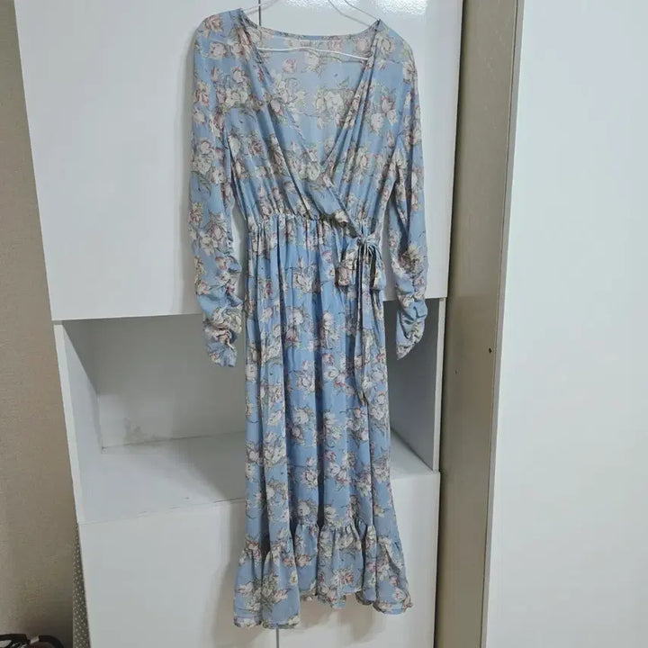 [BUNJANG] Pastel Sky Chiffon Long Dress / 파스텔 하늘 쉬폰 롱원피스(새상품)