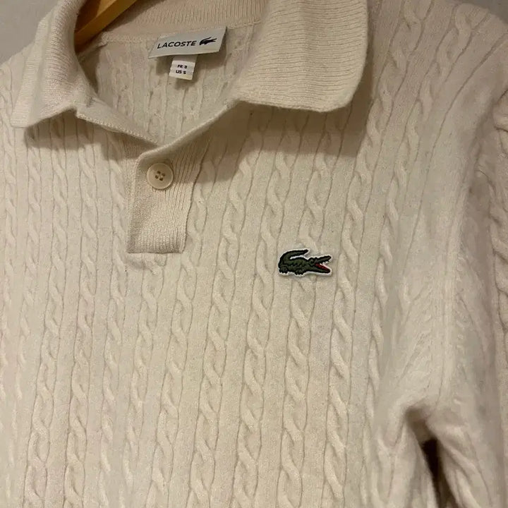 [BUNJANG] Lacoste Cable Knit Sweater / 라코스테 케이블 니트(남녀공용)
