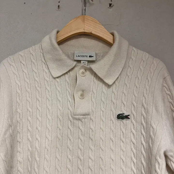 [BUNJANG] Lacoste Cable Knit Sweater / 라코스테 케이블 니트(남녀공용)