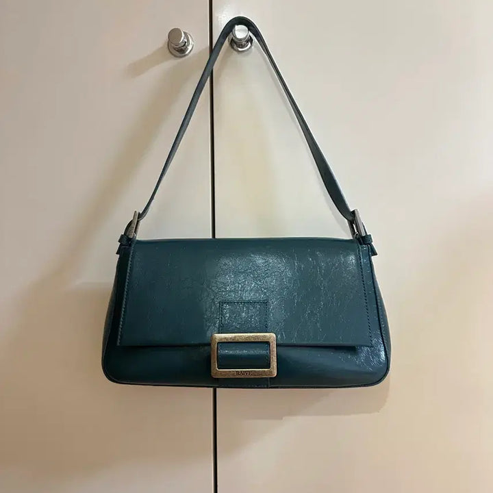 [BUNJANG] REIVE Emerald Green Leather Shoulder Bag / 레이브 루크백