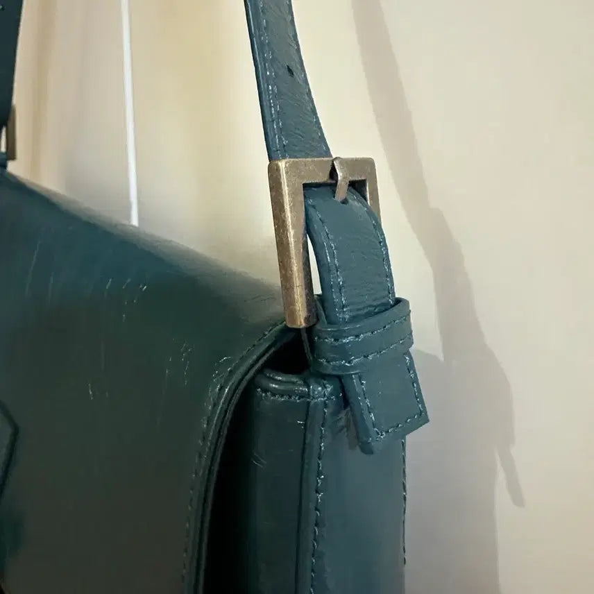 [BUNJANG] REIVE Emerald Green Leather Shoulder Bag / 레이브 루크백