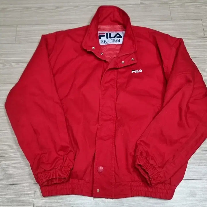 [BUNJANG] Fila Ski Team Vintage Padded Jacket (Red) / 한국제 80년대 빈티지 휠라 스키팀 레드 패딩 자켓(105)