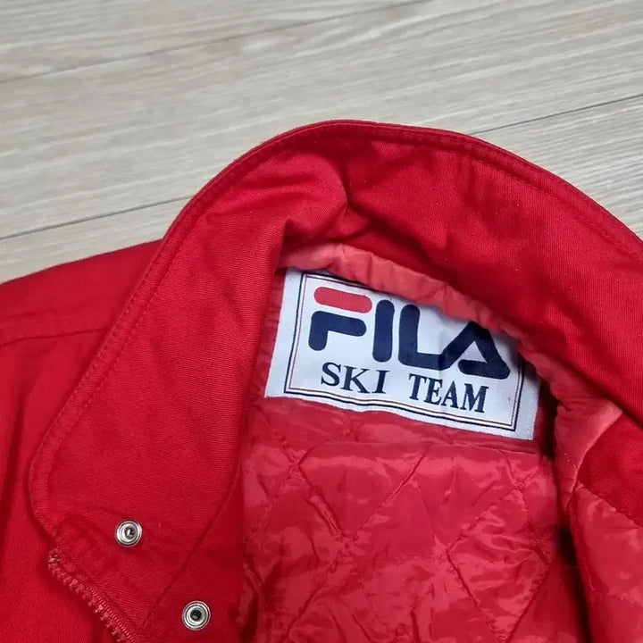 [BUNJANG] Fila Ski Team Vintage Padded Jacket (Red) / 한국제 80년대 빈티지 휠라 스키팀 레드 패딩 자켓(105)