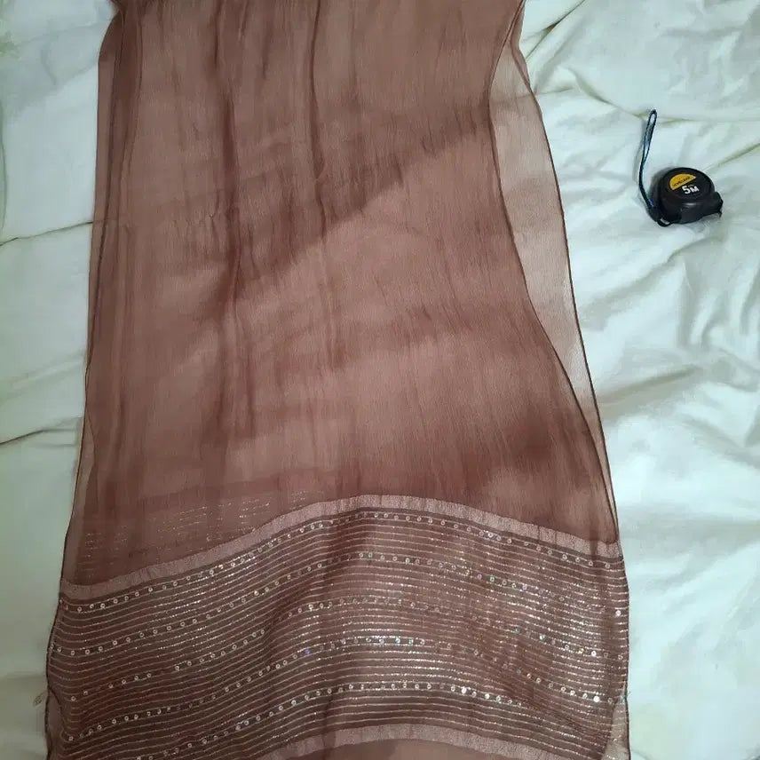 [BUNJANG] 100% Viscose Scarf (50*180) - Brown / 상태최상 스카프 인도산 50*180 ,비스코스 100