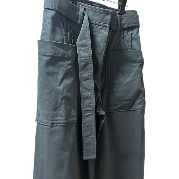 [BUNJANG] System High-Waisted Wide Belted Pants / (새상품) system 하이웨스트 와이드 벨트 팬츠