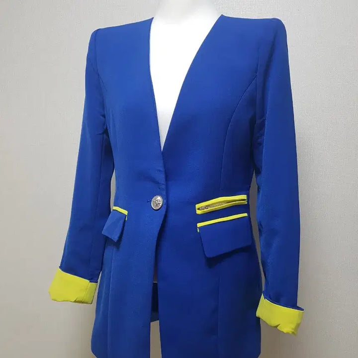 [BUNJANG] Korean Colorblock Jacket / (새상품)국산 배색자켓 정장자켓 원피스자켓 예쁜자켓 프릴자켓