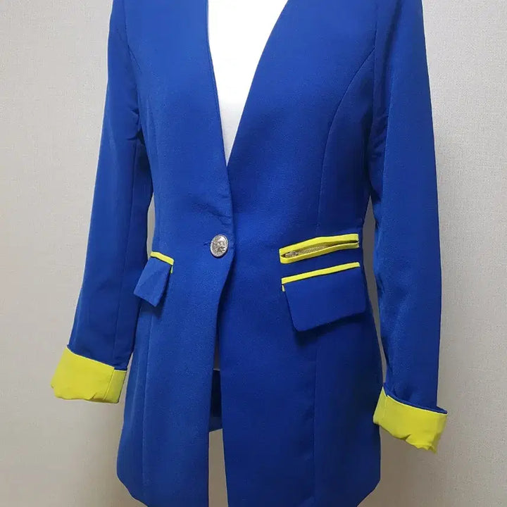 [BUNJANG] Korean Colorblock Jacket / (새상품)국산 배색자켓 정장자켓 원피스자켓 예쁜자켓 프릴자켓
