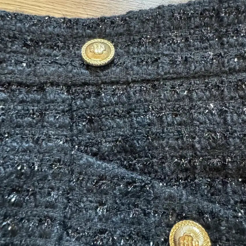 [BUNJANG] Maje Pearl Tweed Button Skirt / maje 마쥬 펄 트위드 버튼 스커트