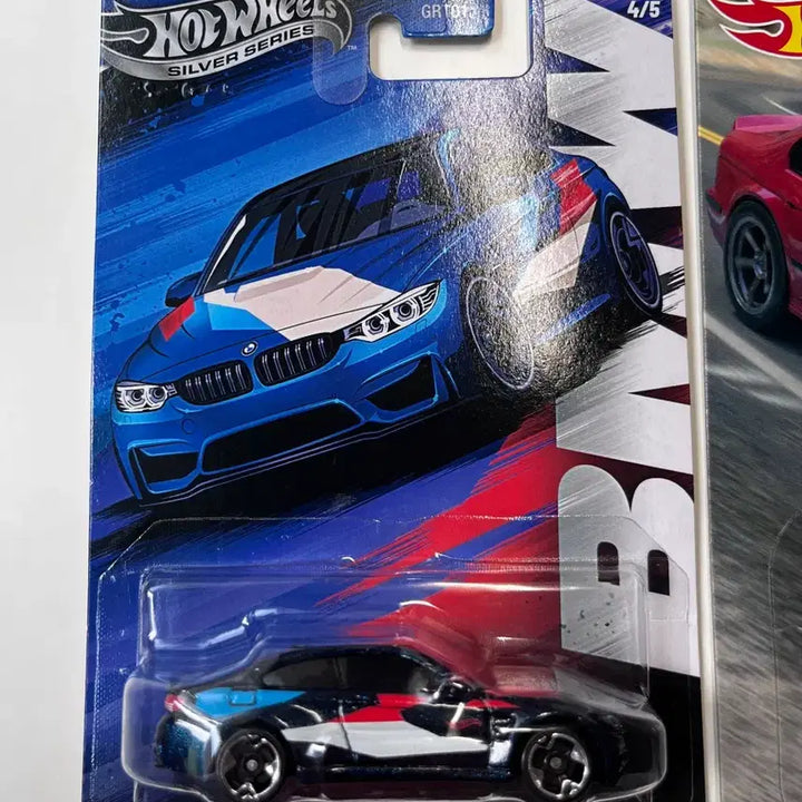 [BUNJANG] Hot Wheels BMW M4 &amp; M5 Silver Series Premium Bundle Set / 핫휠 BMW M4,M5