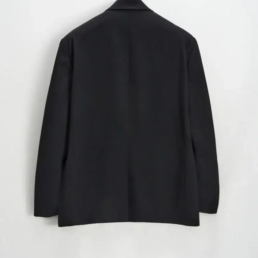 [BUNJANG] Facade Pattern Boy Fit Double Jacket - Black / 파사드패턴 보이핏 더블자켓 _ 블랙