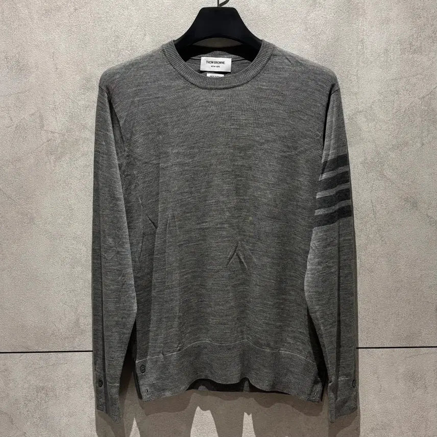 [BUNJANG] Thom Browne Merino Wool Knit Sweater / [정품/3] 톰브라운 사선완장 메리노 울 니트