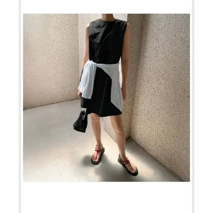 [BUNJANG] 45th Street Mini Dress - Black / 45번가 오린 미니 원피스 - 블랙
