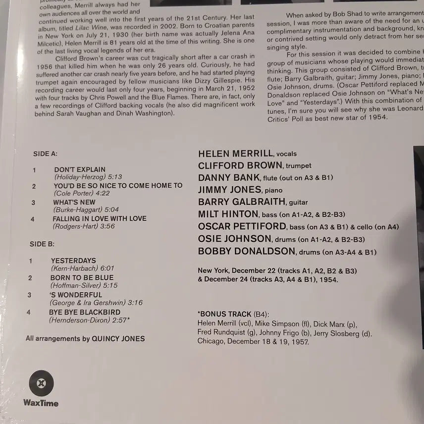 [BUNJANG] [미개봉LP] 헬렌 메릴 Helen Merrill / [미개봉LP] 헬렌 메릴 Helen Merrill