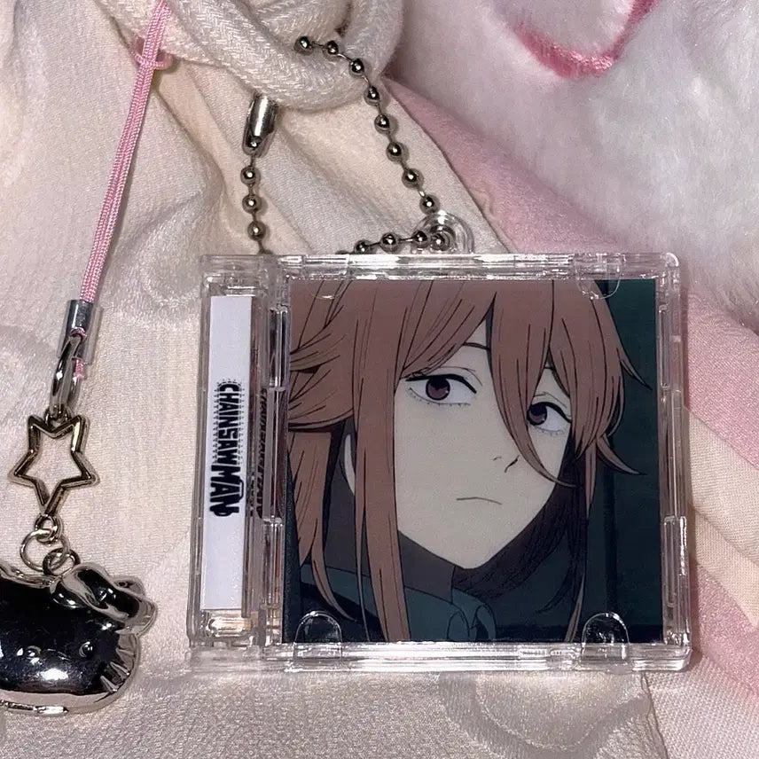 [BUNJANG] Chainsaw Man NFC Reze Arc Angel Devil Double-Sided Acrylic CD Keychain / [체인소 맨] NFC 레제편 천사의 악마 양면 아크릴 CD 키링