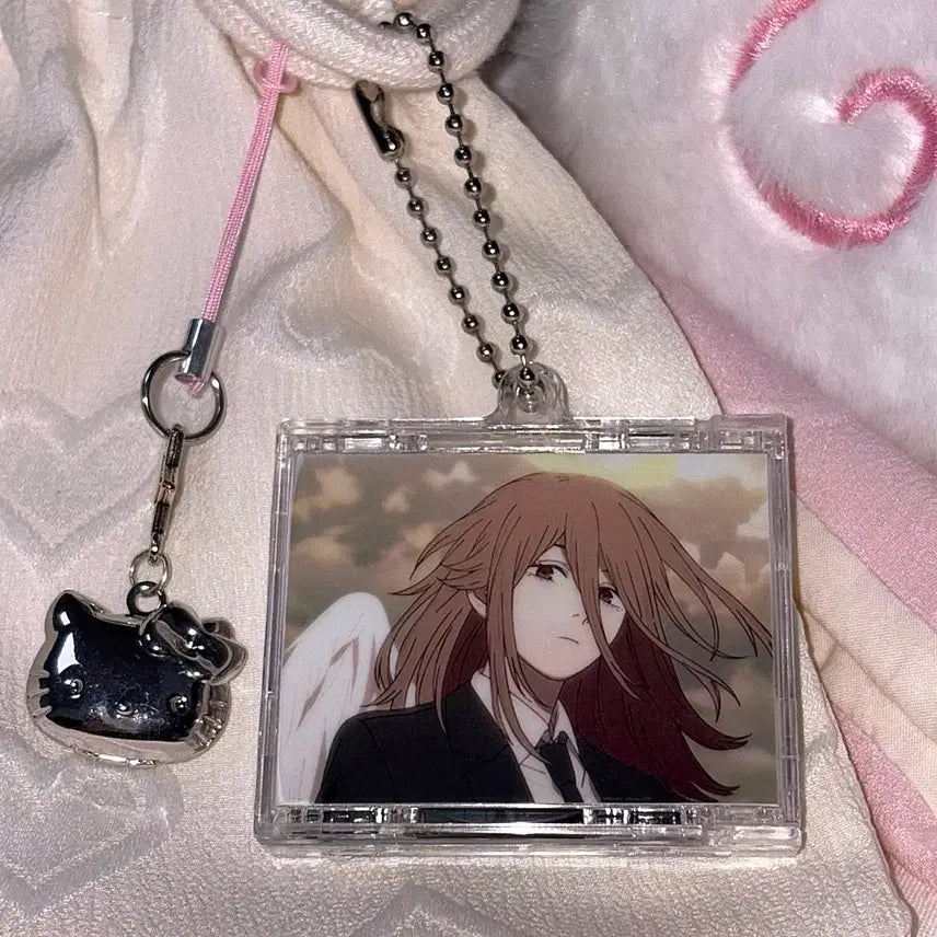 [BUNJANG] Chainsaw Man NFC Reze Arc Angel Devil Double-Sided Acrylic CD Keychain / [체인소 맨] NFC 레제편 천사의 악마 양면 아크릴 CD 키링
