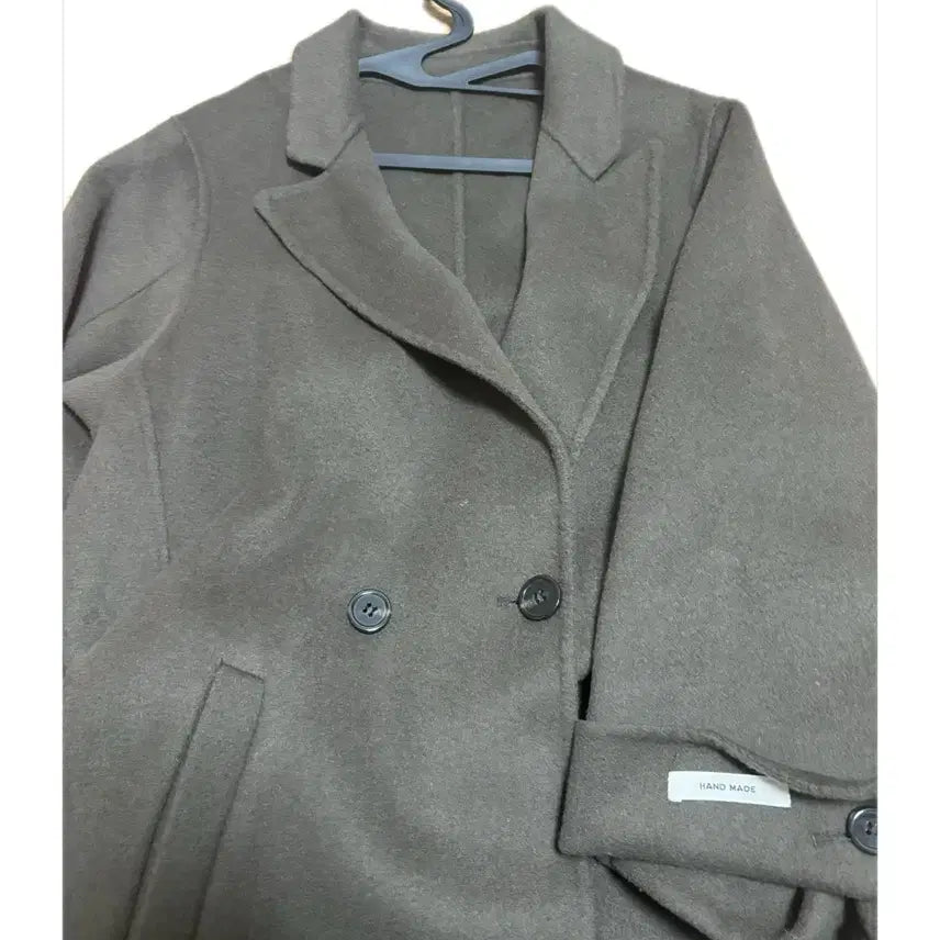 [BUNJANG] 100% Wool Handmade Long Coat / 핸드메이드 100% 울 롱코트