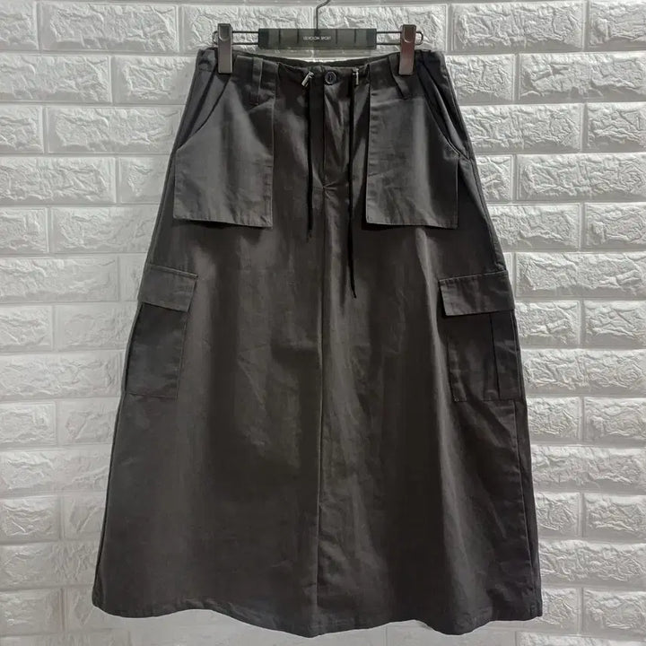[BUNJANG] Charcoal Cotton Skirt / 차콜 면스커트