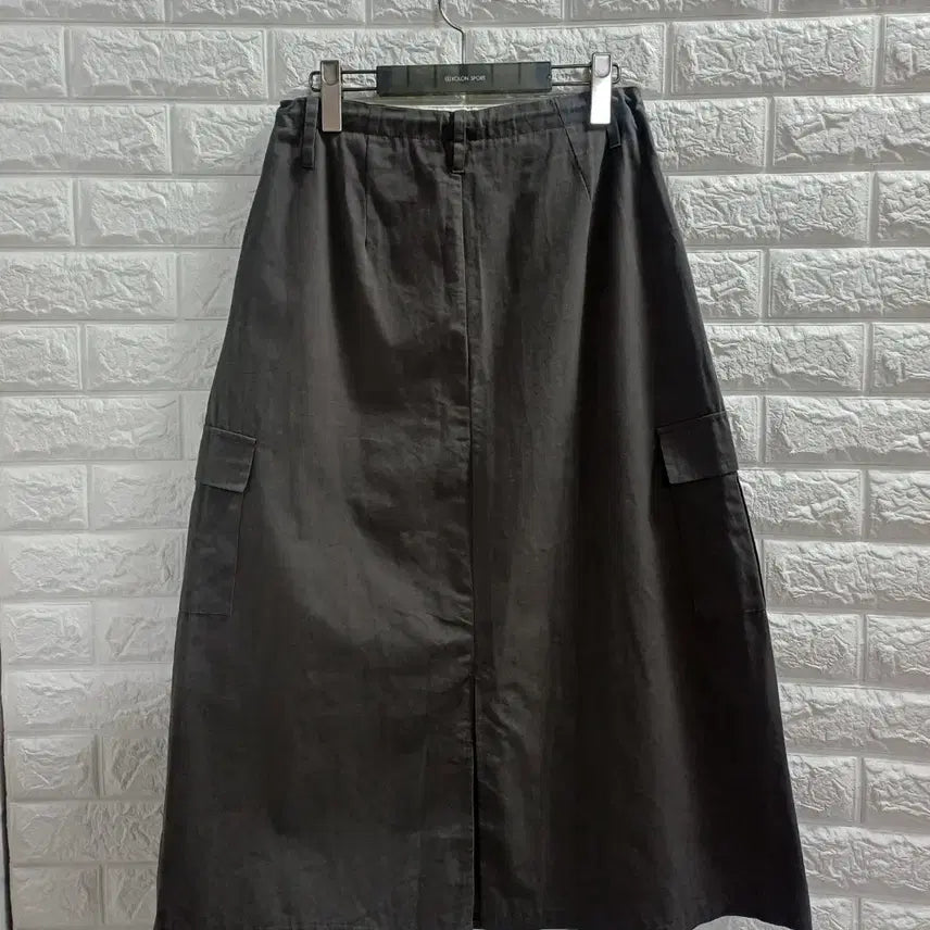 [BUNJANG] Charcoal Cotton Skirt / 차콜 면스커트