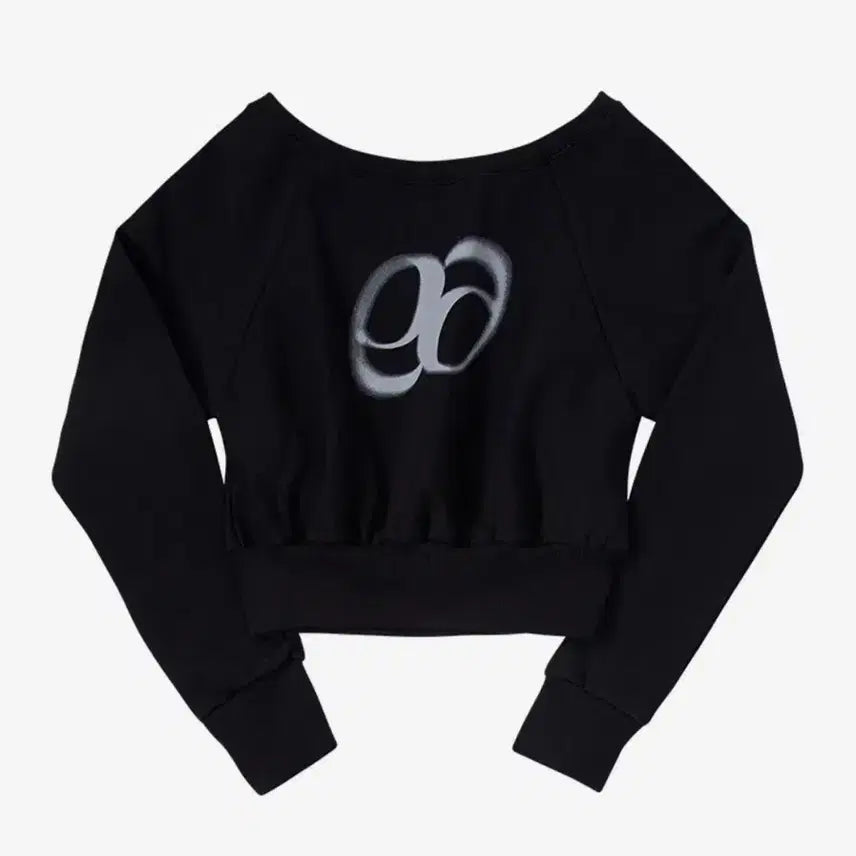 [BUNJANG] Azone Off-Shoulder Sweatshirt Black / 애즈온 맨디 스웻셔츠 오프숄더 블랙