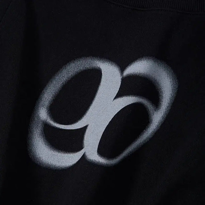 [BUNJANG] Azone Off-Shoulder Sweatshirt Black / 애즈온 맨디 스웻셔츠 오프숄더 블랙
