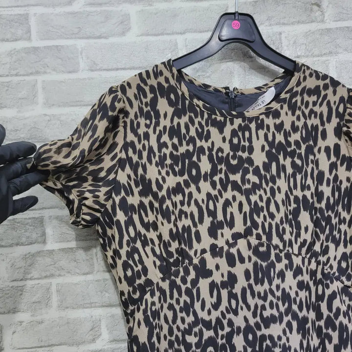 [BUNJANG] Leopard Print Dress (Size 55-66) / ㄹ59 레오파드 원피스 55-66