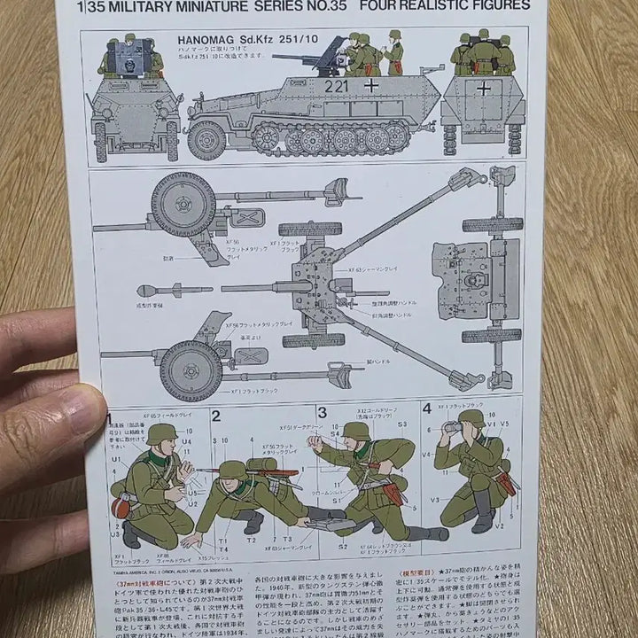 [BUNJANG] Tamiya 1/35 37mm Pak 35/36 Model Kit / 타미야 1/35 37mm 대전차포 Pak 35/36 프라모델