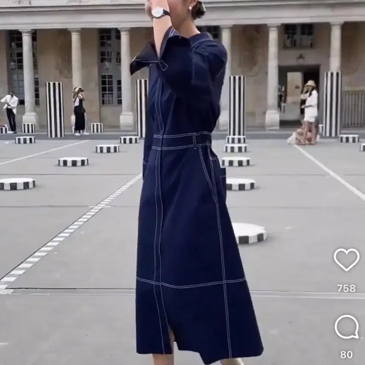 [BUNJANG] Hershe "Jin" Denim Dress / 허앤쉬(hershe) 진청원피스