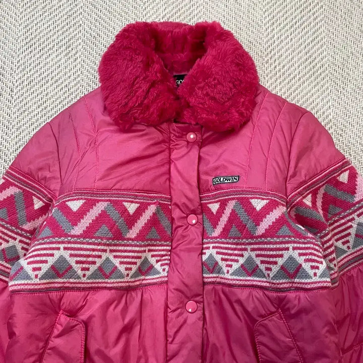 [BUNJANG] Goldwin Nordic Pattern Fur Collar Jacket / 골드윈 노르딕 패턴 퍼카라 자켓
