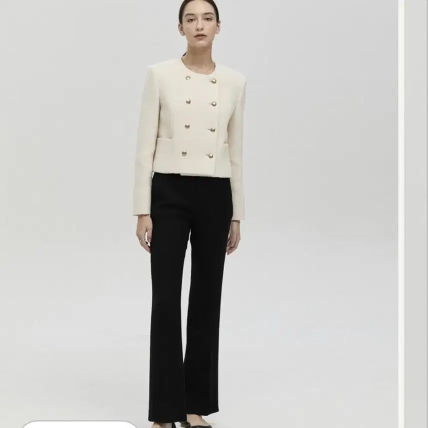 [BUNJANG] Sie Beca Tweed Double Jacket Lime Mint S / sie 시에 베카 트위드 더블 자켓 라임민트 S
