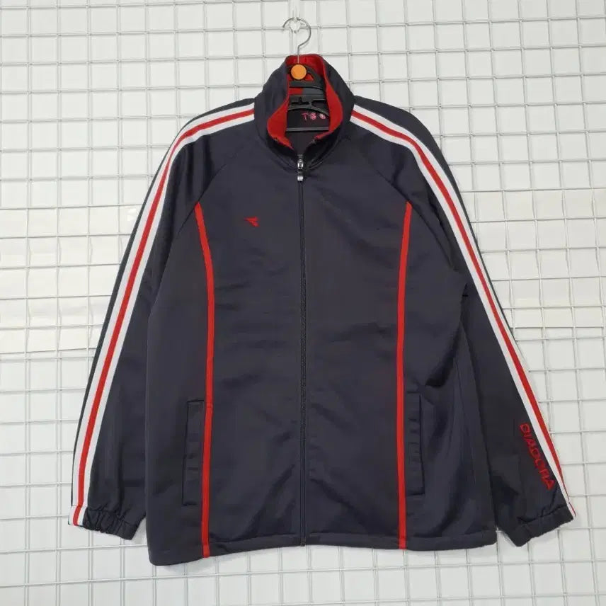 [BUNJANG] Diadora Navy Track Old School Jacket / 디아도라 네이비 트랙 올드스쿨 자켓