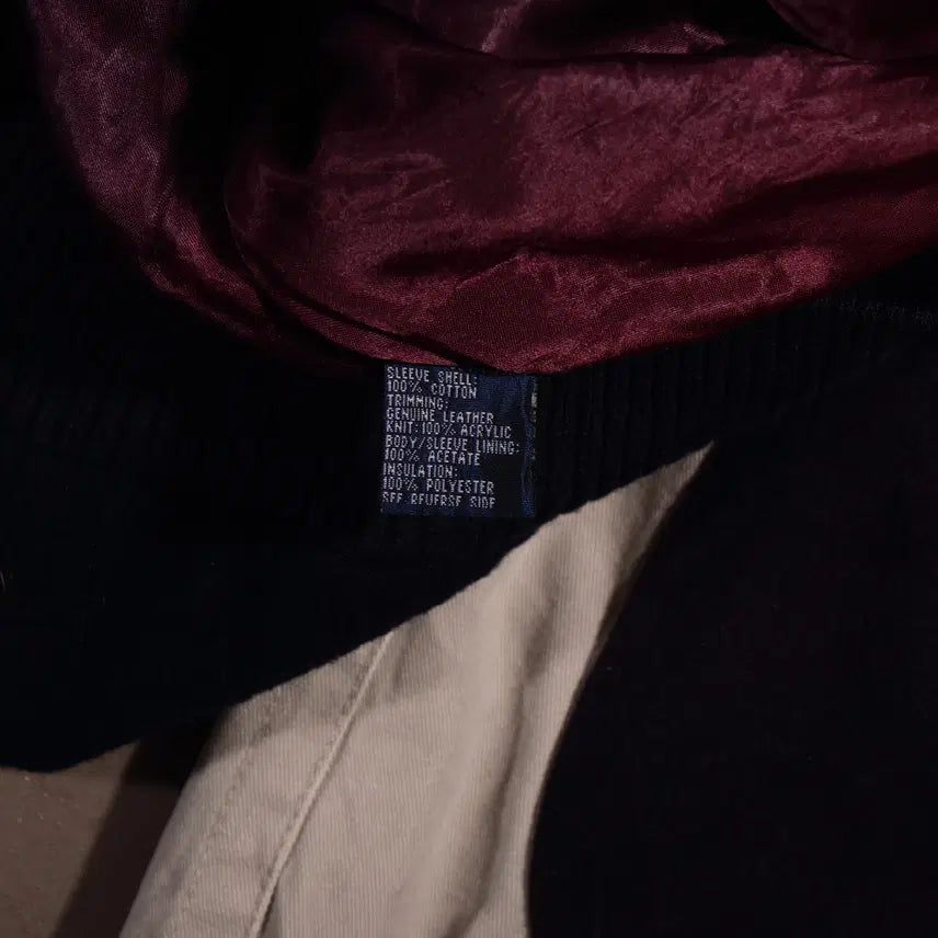 [BUNJANG] Champion Wool Leather Varsity Jacket / 90s 챔피온 울 레더 바시티 자켓 C510